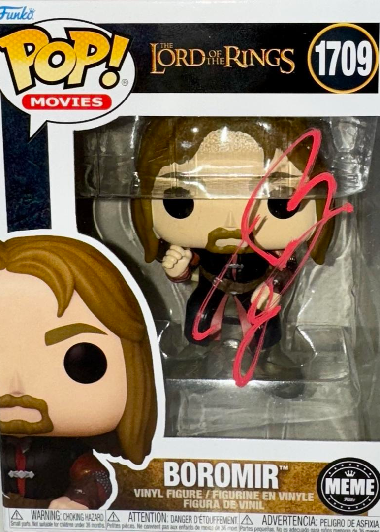 Sean Bean Signed Funko Pop #1709 "Boromir" LOTR - Beckett COA